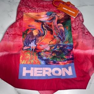 Heron Preston Heron Oversized Colors Tee Red Long Sleeve Shirt